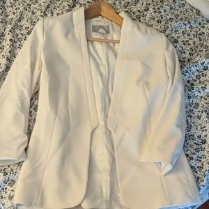 H&M White sleek Blazer Jacket sz 10